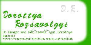 dorottya rozsavolgyi business card